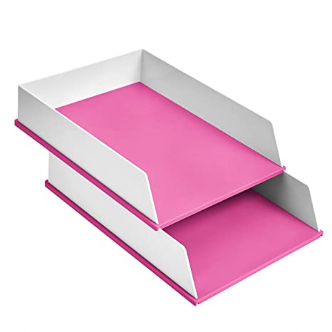 Amazon Basics Desk Organization Set – Pink and White