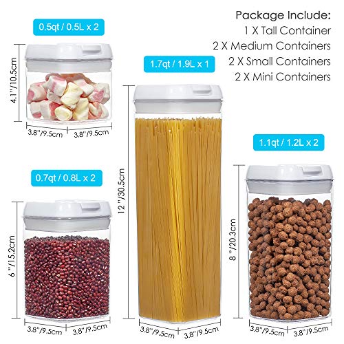 Airtight Food Storage Containers, Vtopmart 7 Pieces BPA Free Plastic Cereal Containers - Image 2