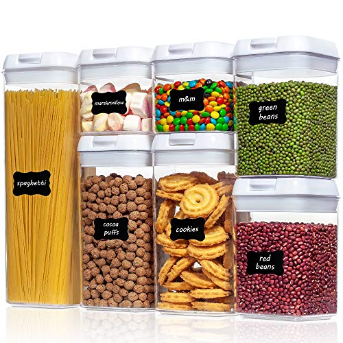 Airtight Food Storage Containers, Vtopmart 7 Pieces BPA Free Plastic Cereal Containers