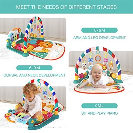 Eners Baby Gyms Play Mats Musical Activity Center Kick & Play Piano - Image 3